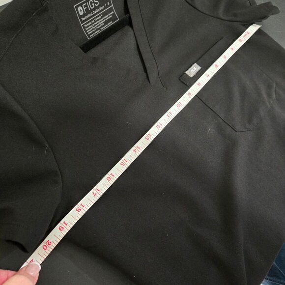 Figs Technical Collection Black Scrub Top Size S - Picture 6 of 10